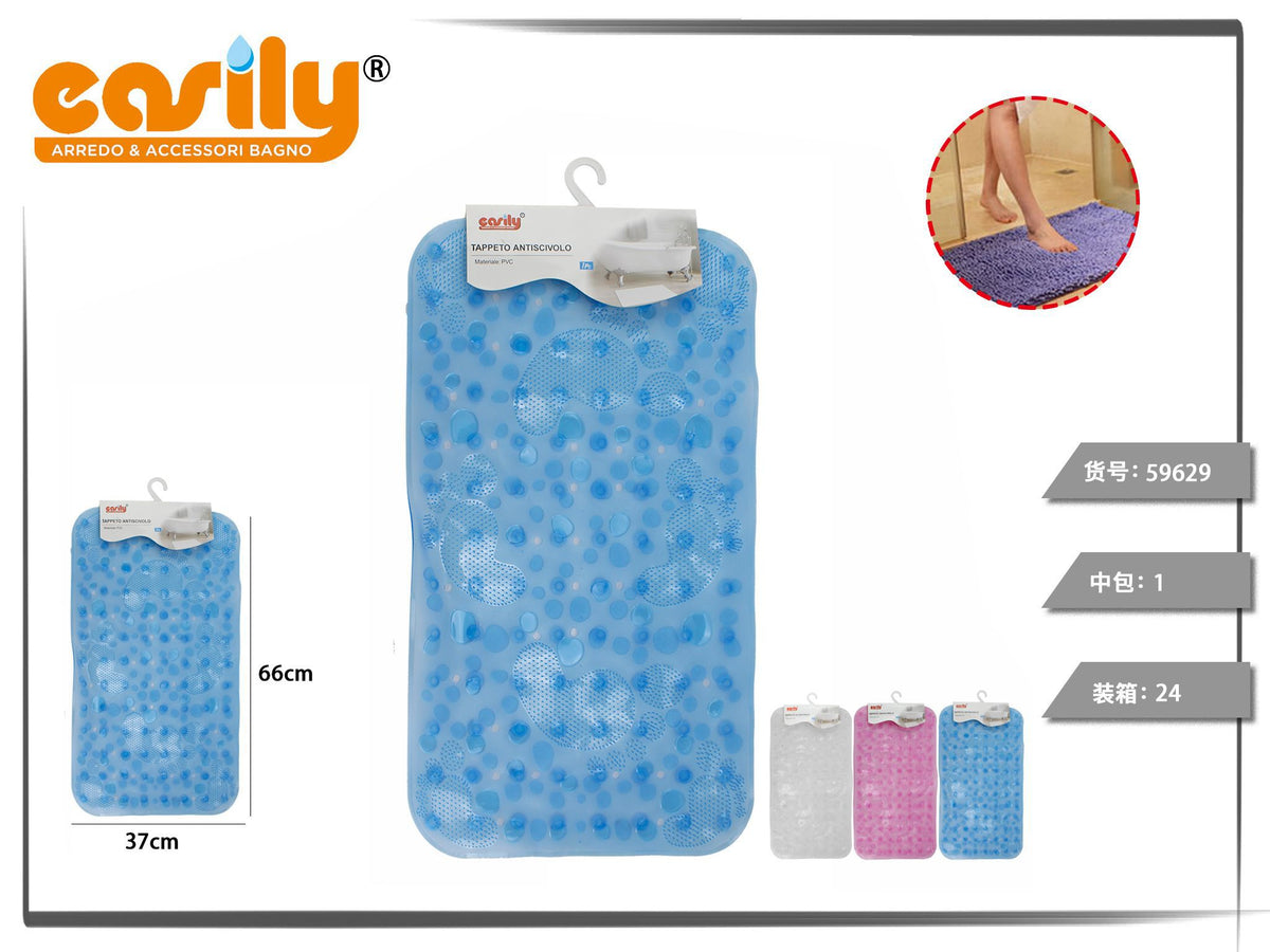Tappetino antiscivolo con piccole impronte da 37 × 66 cm
