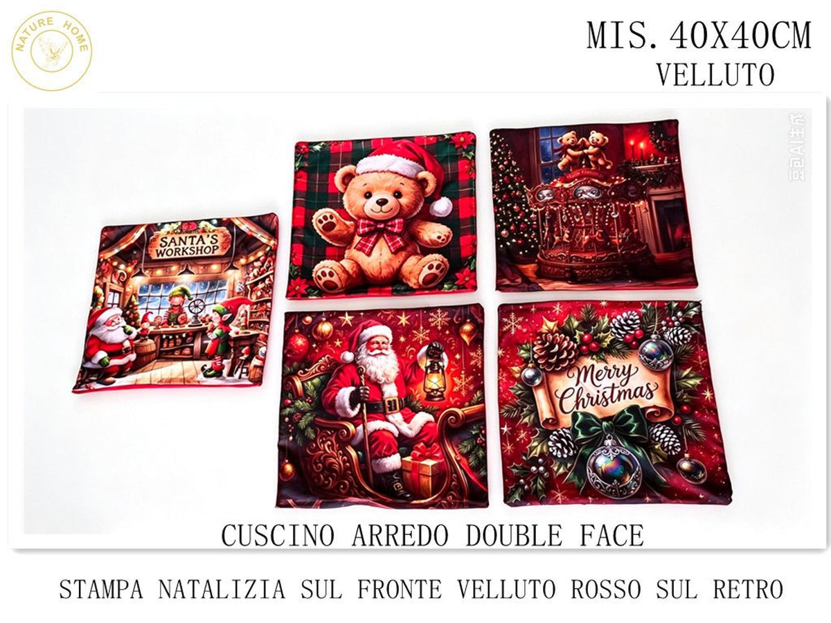 CUSCINO NATALE VELLUTO LINEA