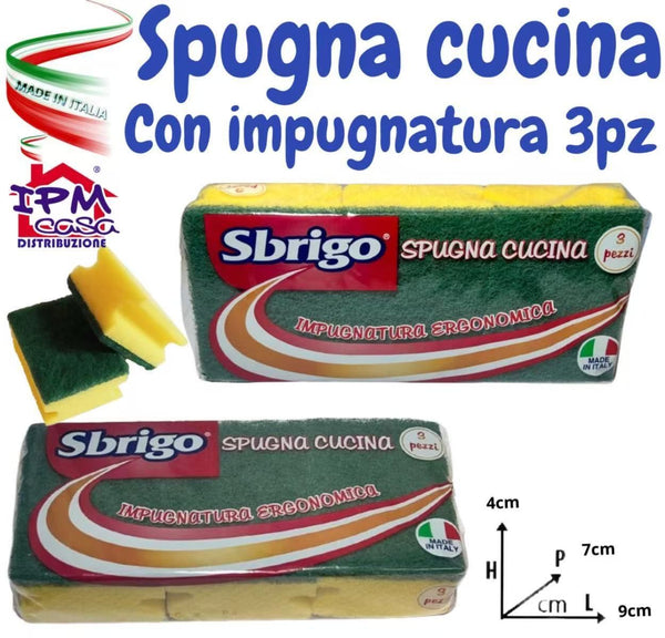 IPM SPUGNA CUCINA 3PZ 27/S C/IMPUGNATURA ART.28
