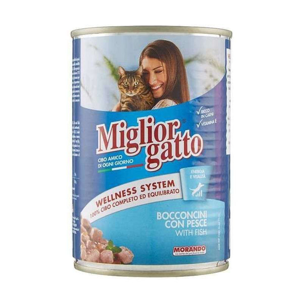Bocconcini per gatti Migliorgatto con pesce 405 g