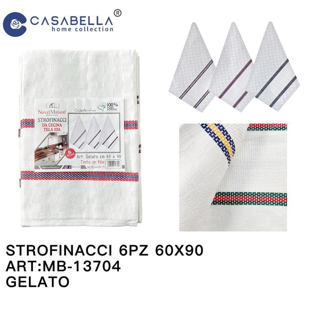 Strofinacci 6P 60X90 Gelato