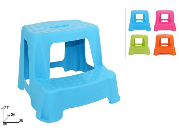 DUE EESE SGABELLO 2 GRADINI 4 COL PLASTICA