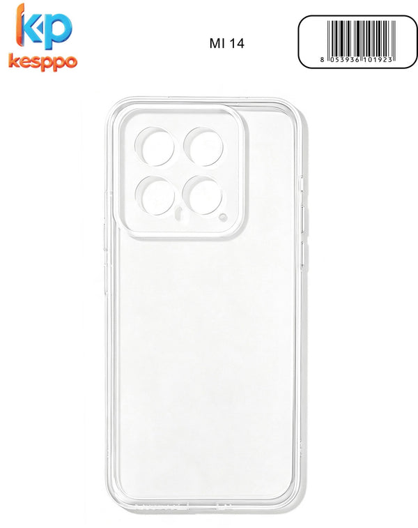 Custodia per Xiaomi 14 – trasparente, in silicone, con aperture sagomate
