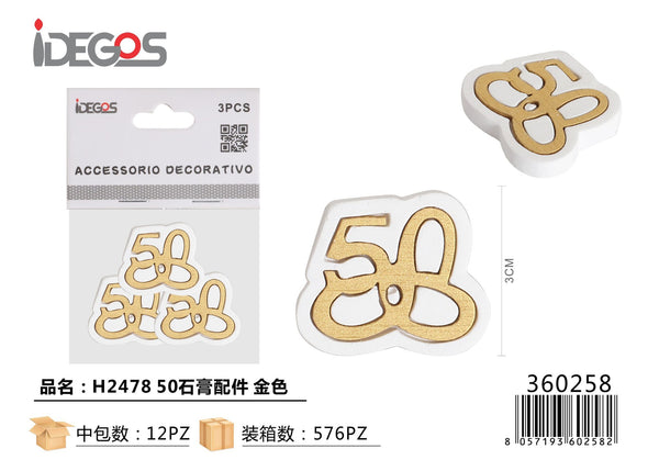 Decorazione Numero 50 H2478, oro