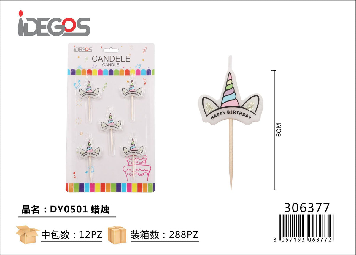 Candele a unicorno