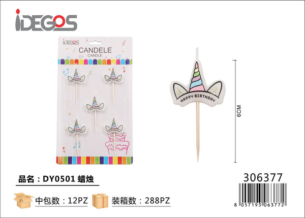 Candele a unicorno