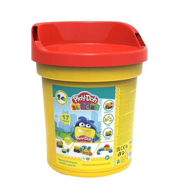 Kit creativo per bambini – PLAYDOH BLOCKS SECCHIELLO CONTENITORE PLD02000
