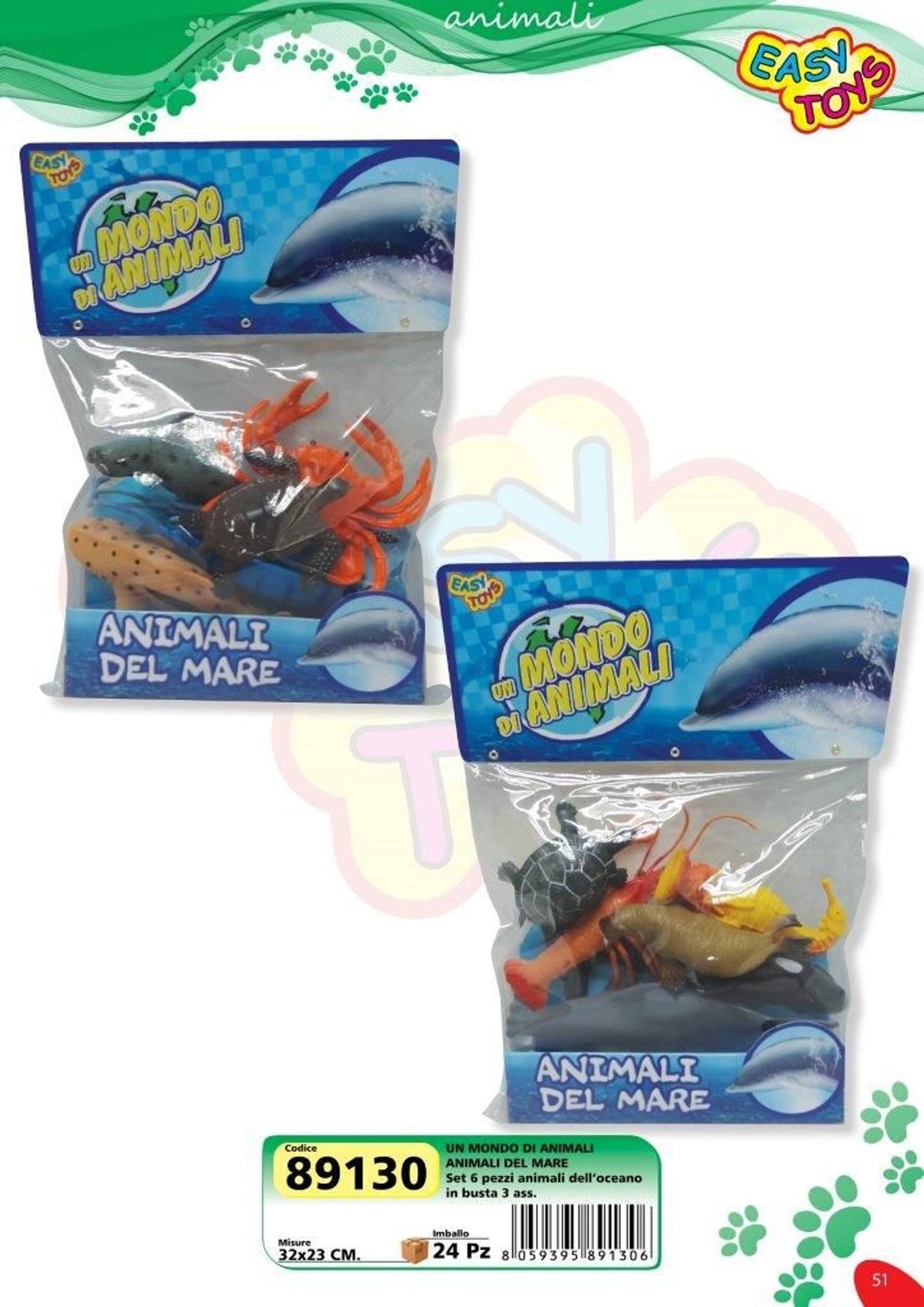 Personaggio o figura giocattolo – SET ANIMALI DEL MARE 6 PZ EA89130