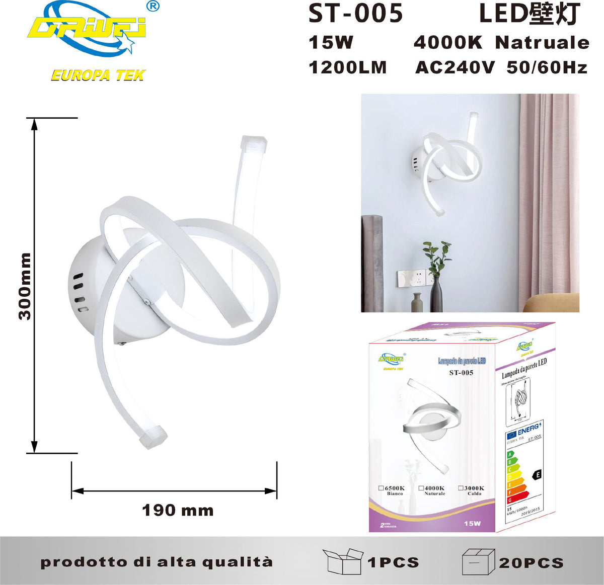Lampada da parete — 15 W