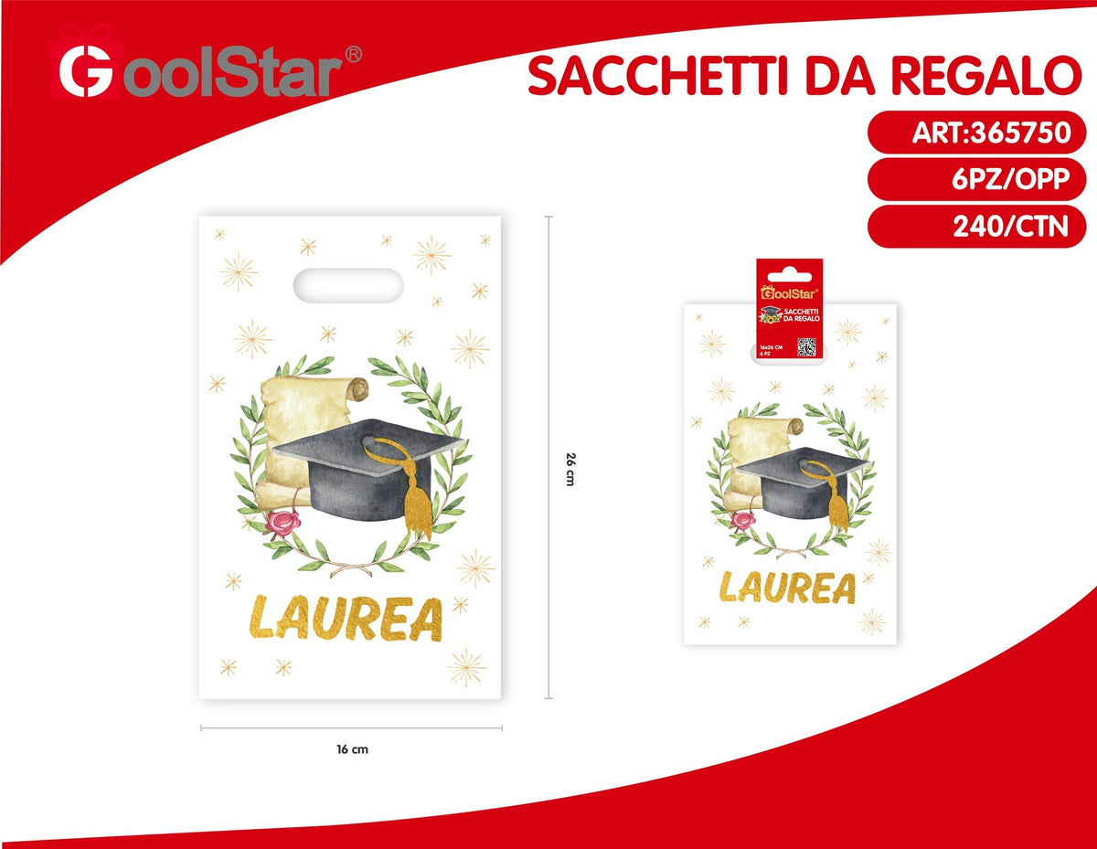 Sacchetto da regalo di carta laurea
