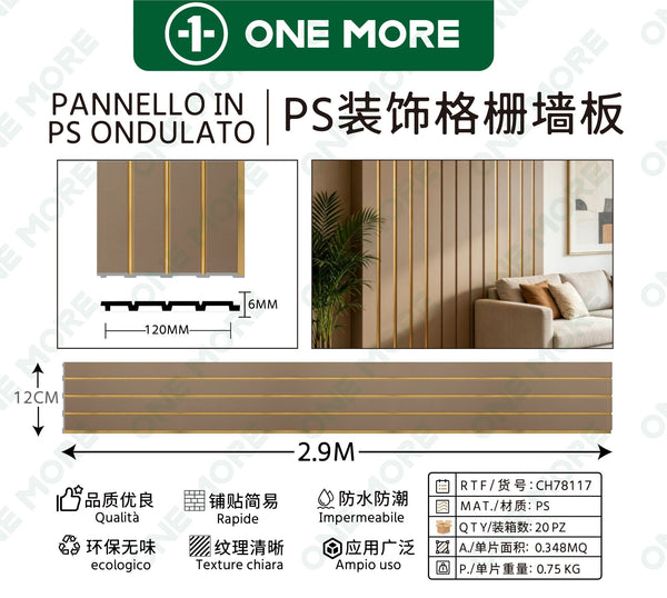 Pannello in ps ondulato — 2.9M*120MM*6MM