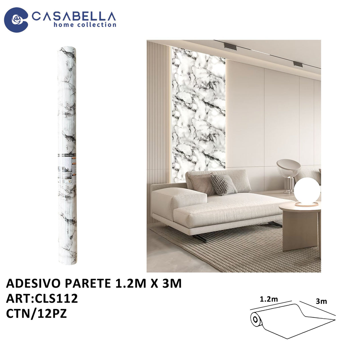 Adesivo Parete 1.2X3M