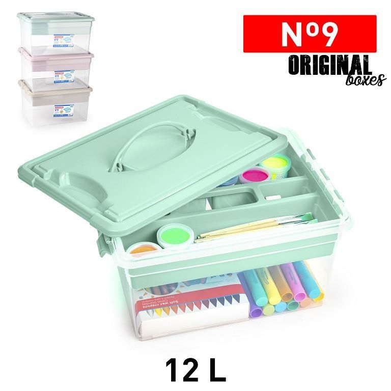 SCATOLA MULTIUSO N9 12L CON VASSOIO PLASTICA 34X27X18CM