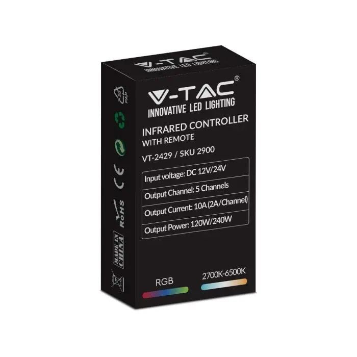 Controller IR V-TAC RGB+CCT con telecomando