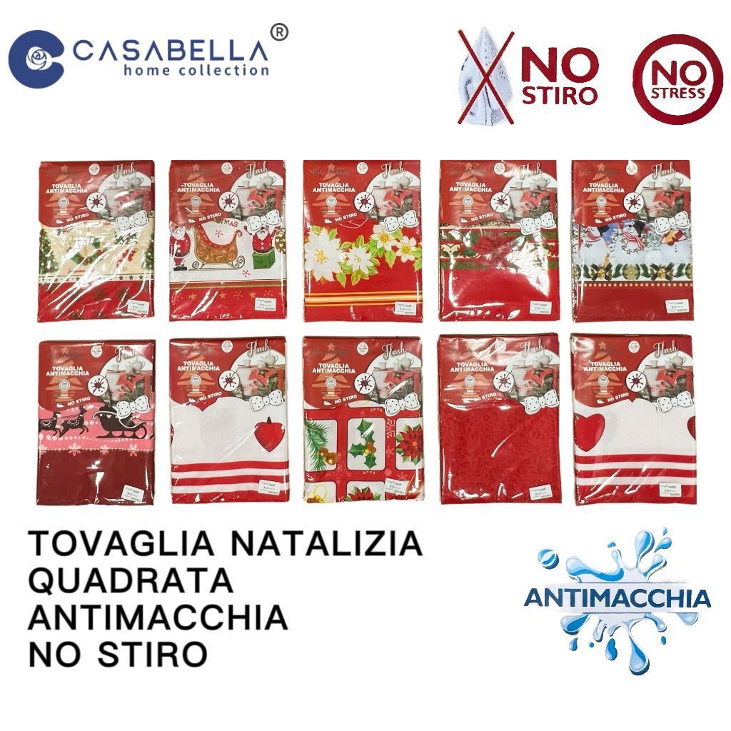 Tovaglia Natalizia Antimacchia Quadrata