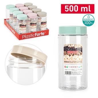 BARATTOLO MONTECARLO SLIM 500ML PLASTICA 7.2X7.2X15.5CM