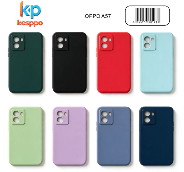 Custodia per OPPO A57 – a tinta unita, in silicone, con aperture sagomate