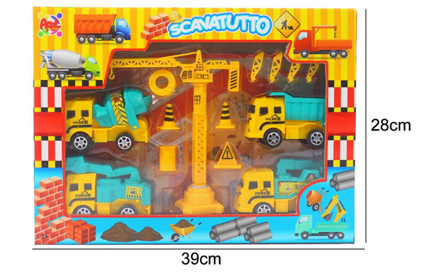 Veicolo giocattolo – SET GRU CON 4 AUTOMEZZI AP37463