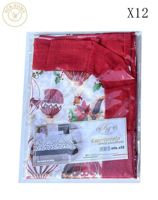 TOVAGLIA NATALE LONETA PLASTIFICATO X12 A