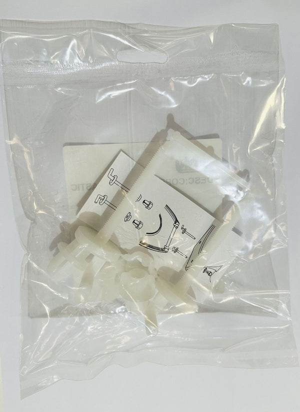 Kit cerniere in plastica per sedile WC con coperture tonde
