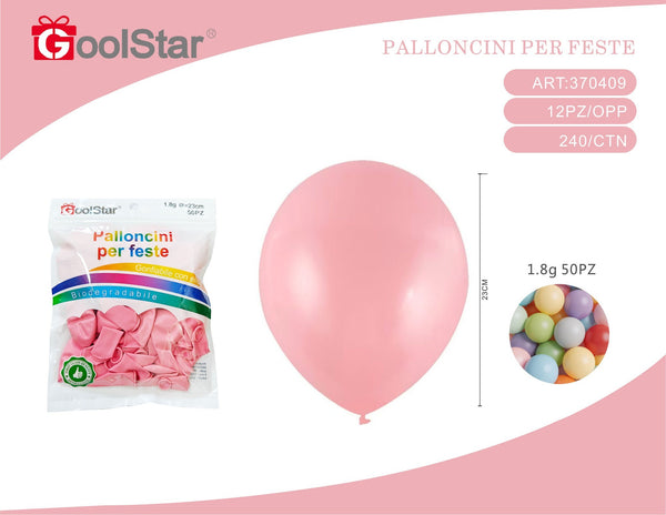 Palloncini in lattice pastello, 50 pezzi, serie 1,8 g