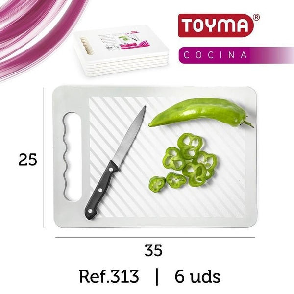 TAGLIERE 35X25X1.5CM PLASTICA BIANCO