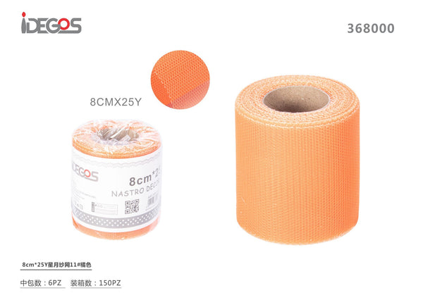 Nastro in tulle a stelle e lune, 8 cm x 25 yard