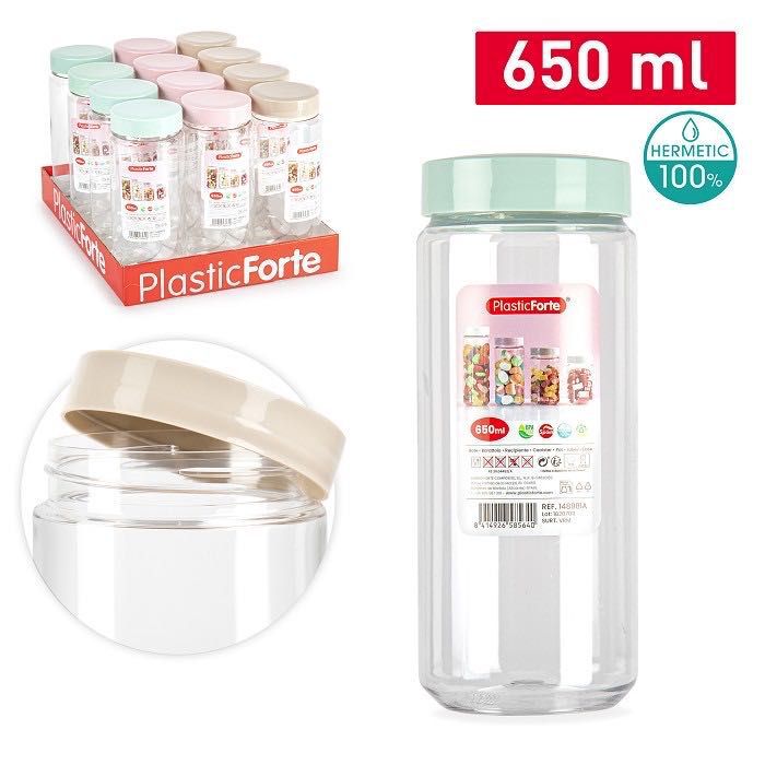 BARATTOLO MONTECARLO PLASTICA 650ML 7X7X18CM