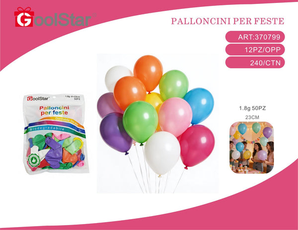 Palloncini colorati assortiti in lattice, 50 pezzi, serie 1,8 g