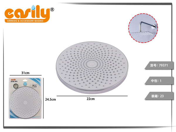 Soffione doccia rotondo bianco 22 cm