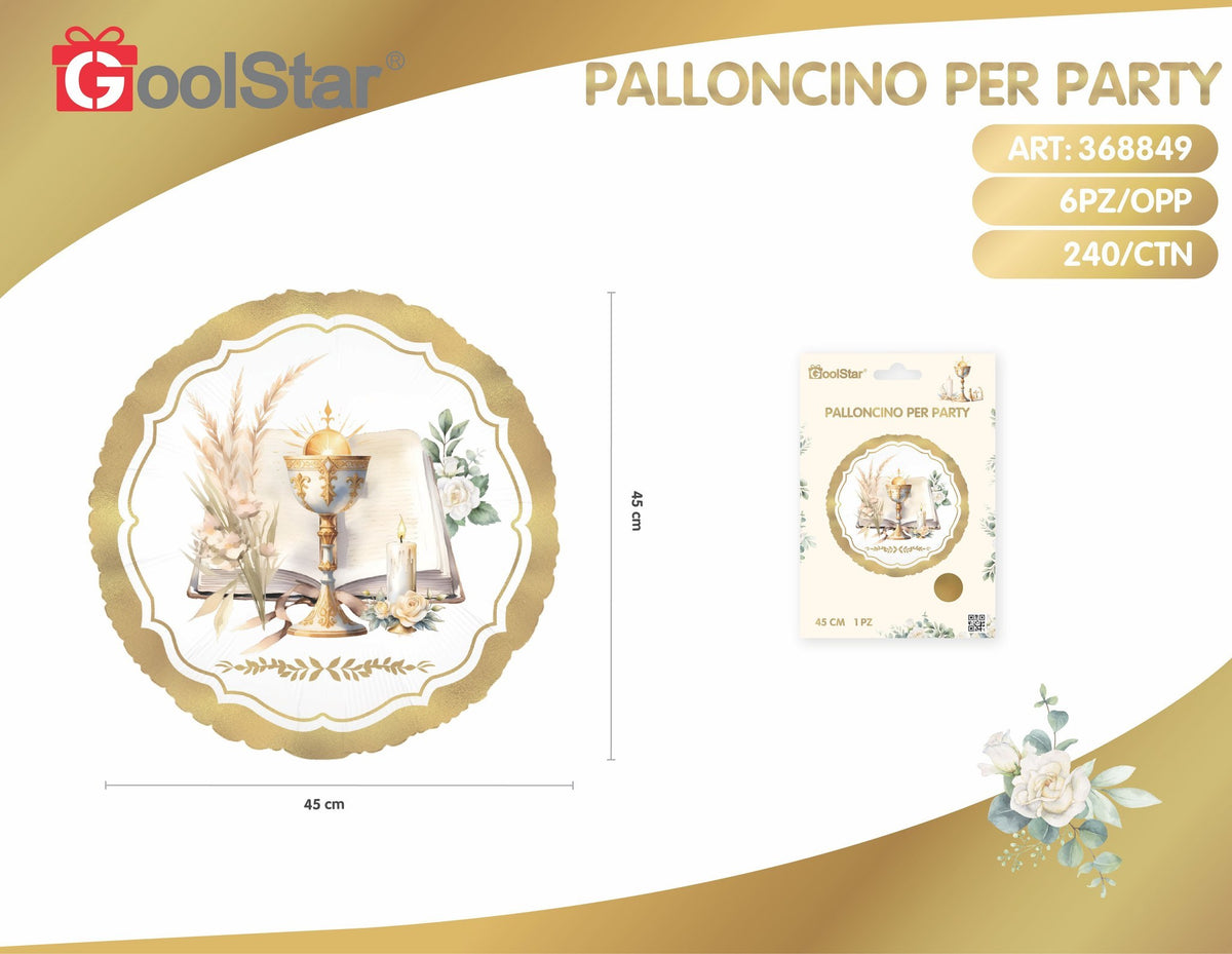 Palloncino in alluminio prima comunione