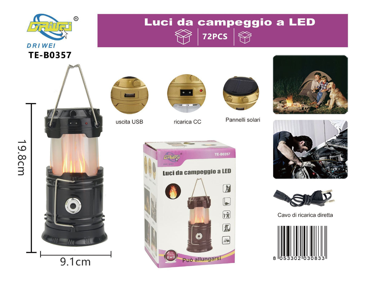 Lampada effetto fiamma