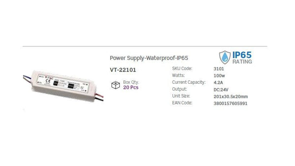 Alimentatore LED 100 W 24 V IP65