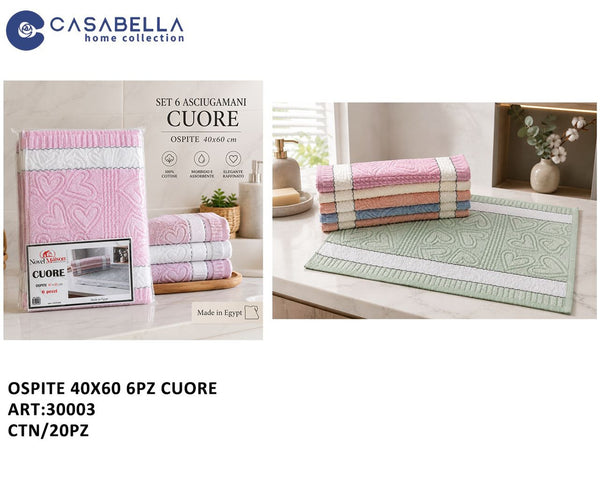 Ospite 40X60 6PZ Cuore