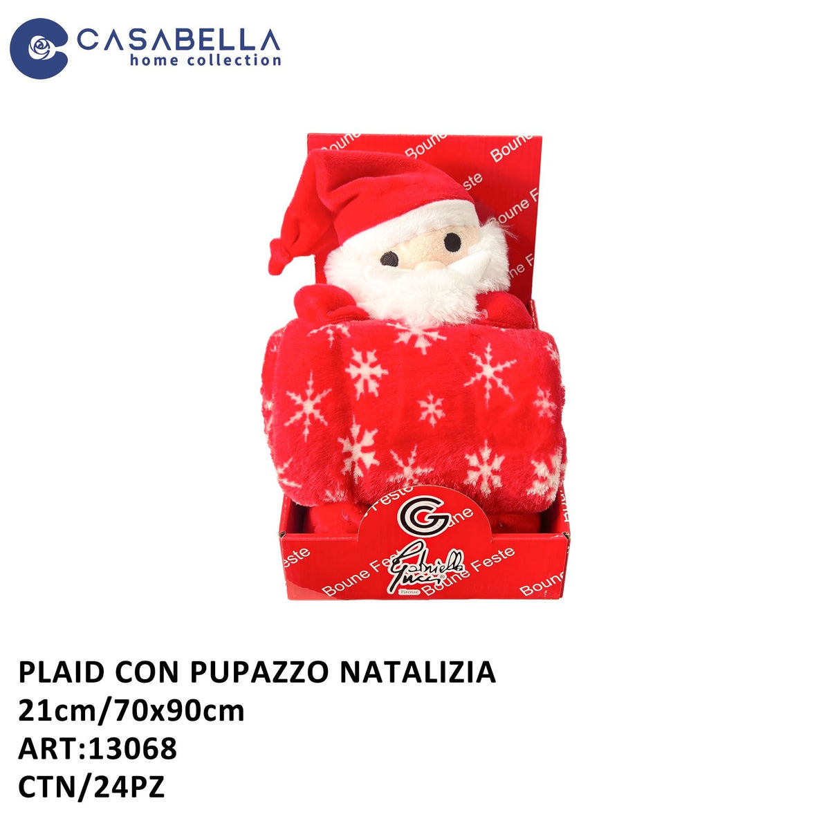 Plaid con Pupazzo Natalizia