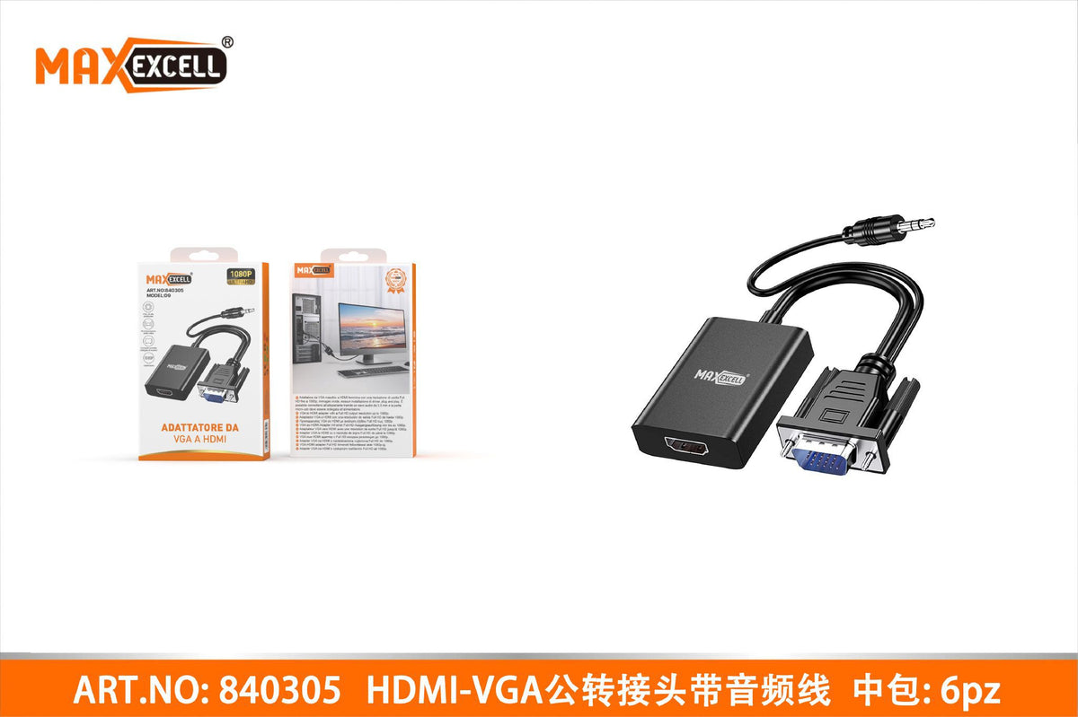 Cavo Adattatore da HDMI a VGA con Cavo AUX