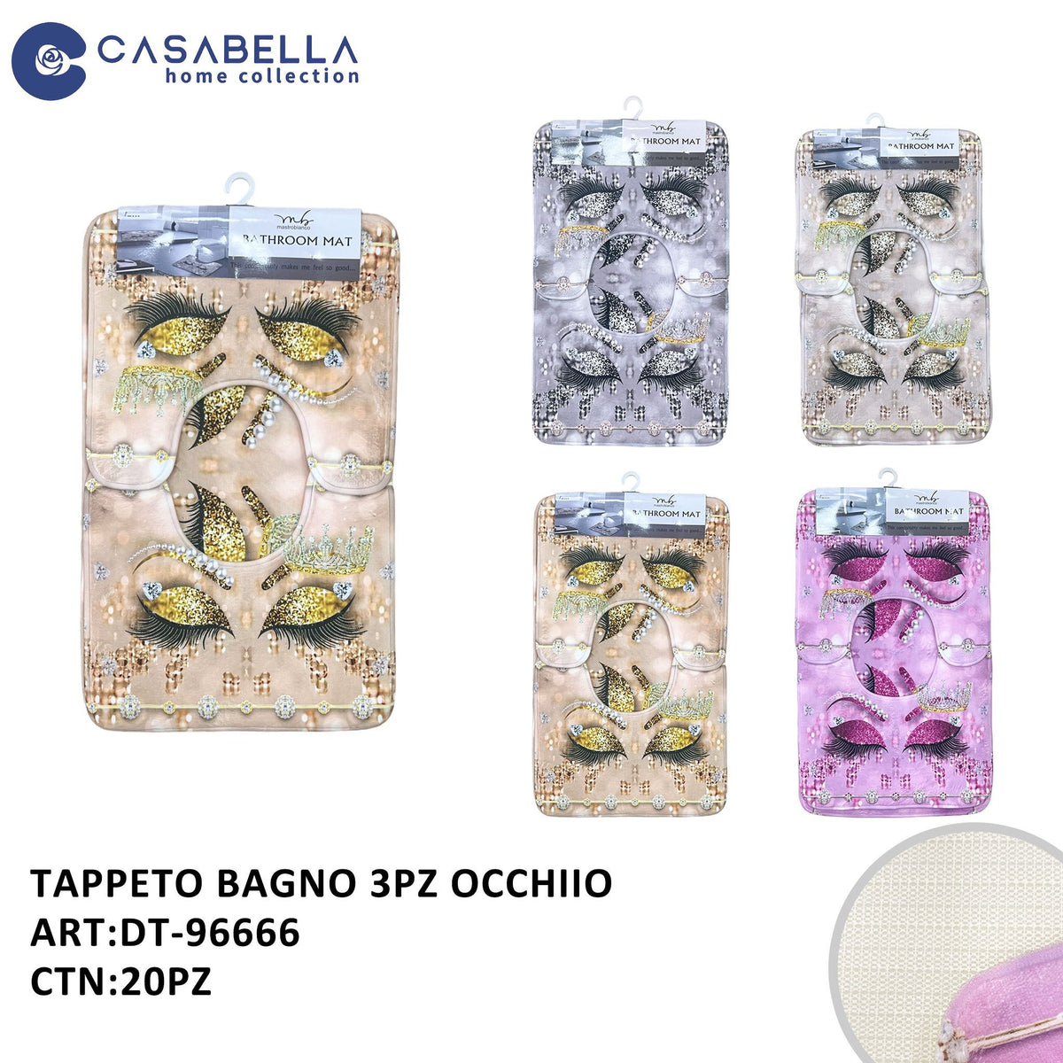 Tappeto Bagno 3PZ Occhio