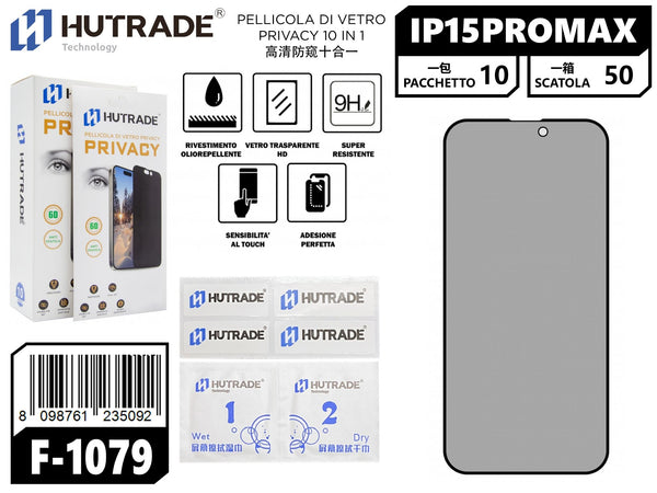 Pellicola protettiva per schermo per Apple iPhone 15 Pro Max — F-1079