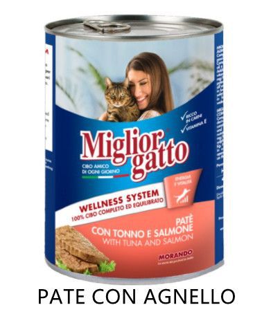 Paté per gatti Migliorgatto con tonno e salmone 400 g
