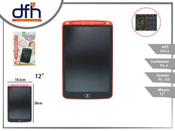 Tavoletta da scrittura LCD a colori 12 pollici