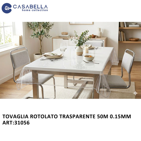 Tovaglia in Rotolo Trasparente 50M 0.15MM