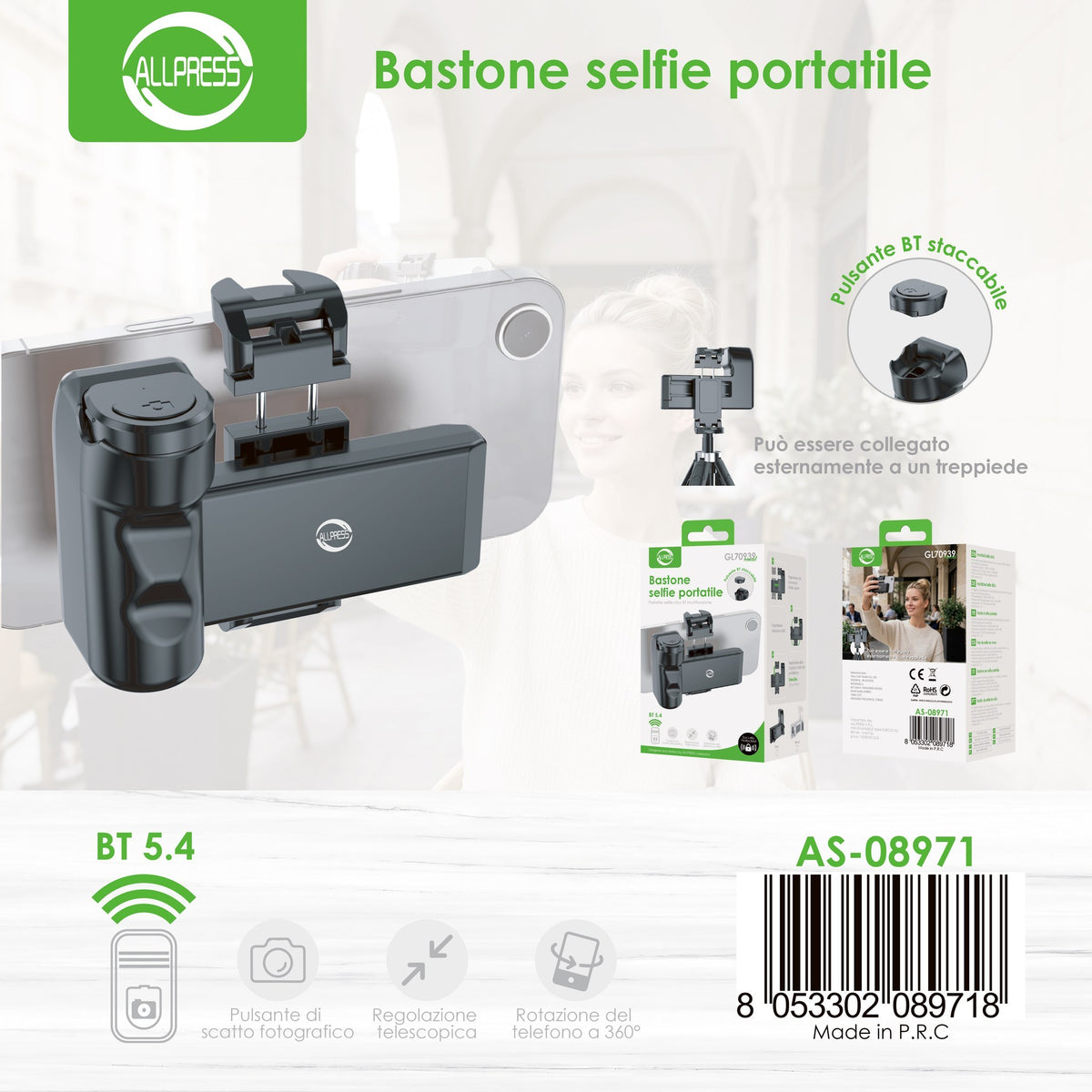 Bastone selfie Bluetooth