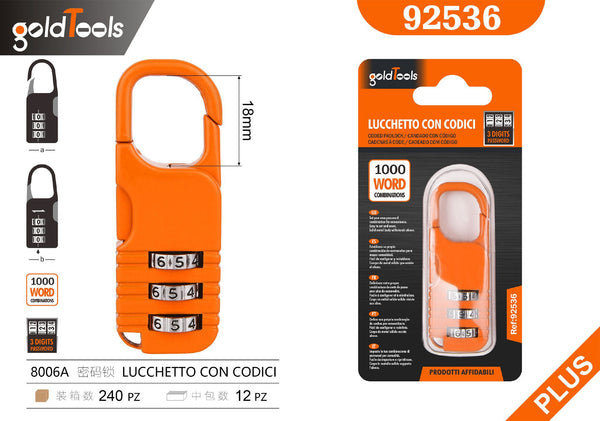 Lucchetto a combinazione 8006A