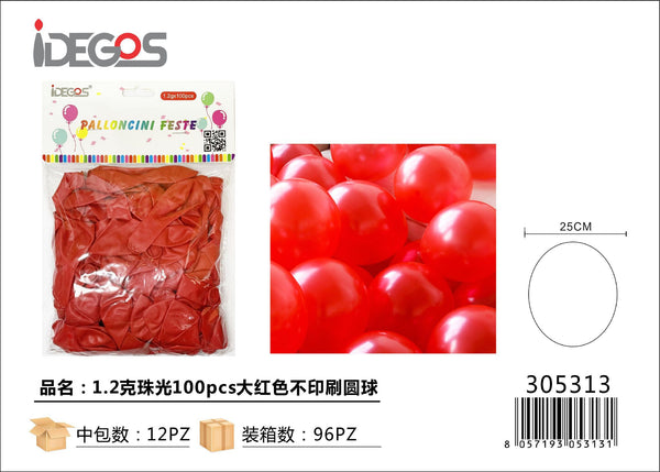 Palloncini perlati, 100 pezzi, serie 1,2 g