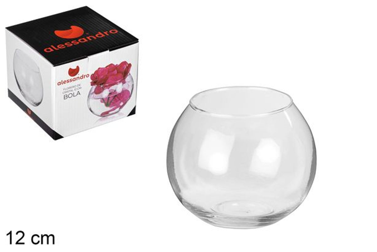 CM VASO DI VETRO SFERA 12CM