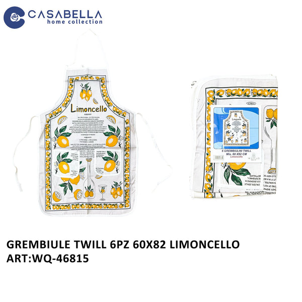 Grembiule Twill 6PZ 60X82 Limoncello