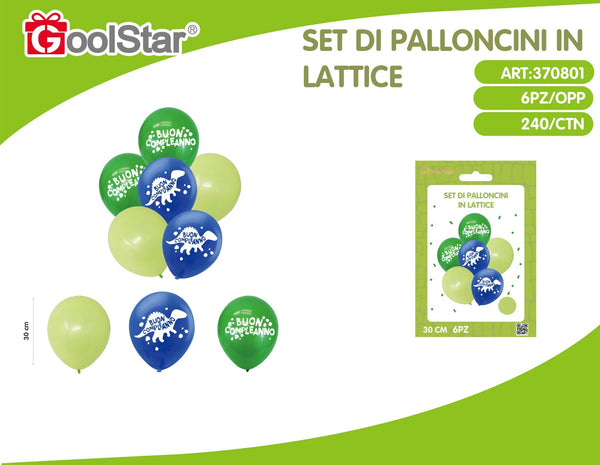 Set di palloncini in lattice verde