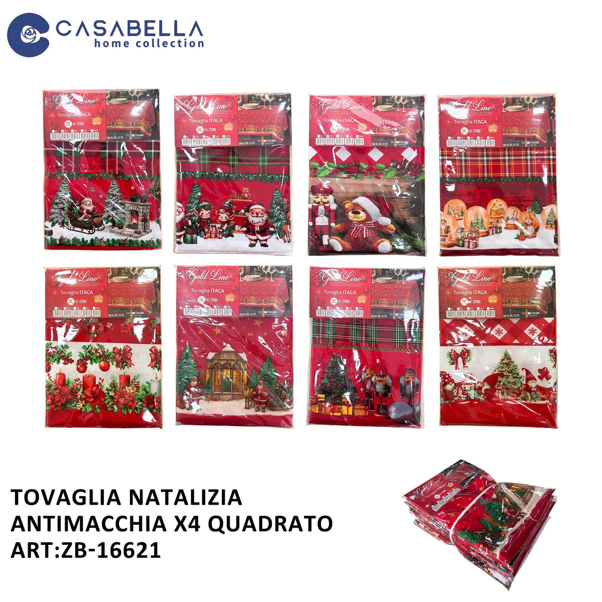Tovaglia Antimacchia Quadrato X4