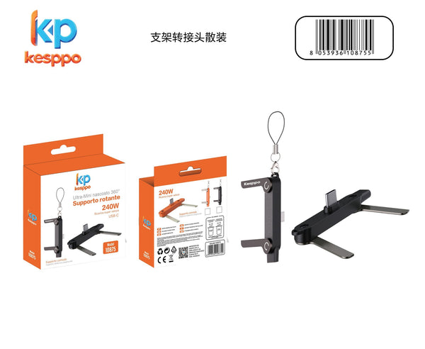 Adattatori di ricarica da USB-C a USB-C da 240 W con supporto pieghevole