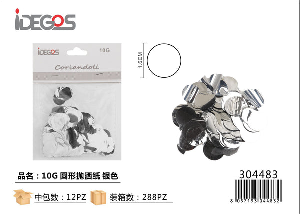 Coriandoli rotondi lucidi, 10 g
